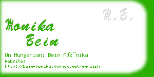 monika bein business card